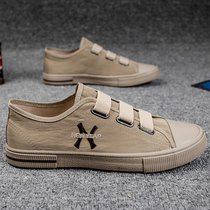 Summer sails shoes mens 2021 new Korean version trends 100 hitch casual shoes men low help breathable one foot pedal plate shoes