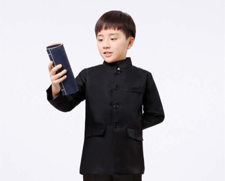 中小学生演出服男孩民国风中山装少儿童装相声歌唱比赛男童表演服