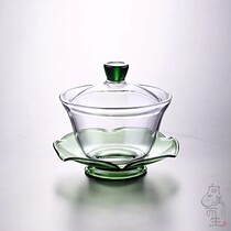 New Chinese heat-resistant high temperature glass tea bowl three cups pure hand-made kung fu tea set hand Tea Cup
