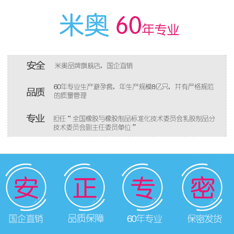 米奥避孕套 超薄003 情趣型安全套 计生成人用品 G点套 中号组合产品展示图1