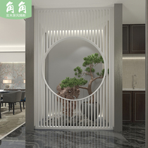 Chinese solid wood screen partition wall Hotel club Office Teahouse Living room door blocking brake Entrance blocking decoration