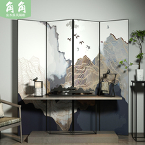New Chinese screen partition Living room Solid wood entrance Bedroom occlusion home office Simple decoration