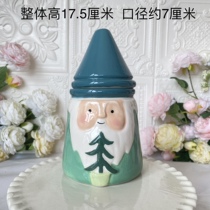 Santa Claus jar with ice cracks slightly blemishes mind-maker discretions