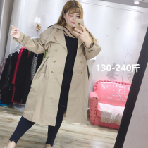 The beefy fat fairy Yingying Ying Ying Ying Ying Ying Ying Ying Ying Ying Ying Ying Ying MM simple double-button waist temperament long windshirt