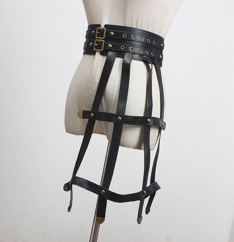 欧美腰带皮带绑腿机能性感嘻哈朋克黑暗腰封女士装饰裙子短裤腰带