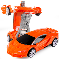 Electric universal non-remote control car racing deformation robot automatic deformation of childrens toy cars
