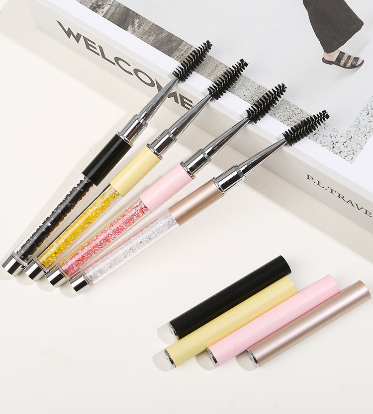 新品嫁接睫毛睫毛刷眉梳便携式螺旋刷钢梳美妆美容化妆工具小刷子