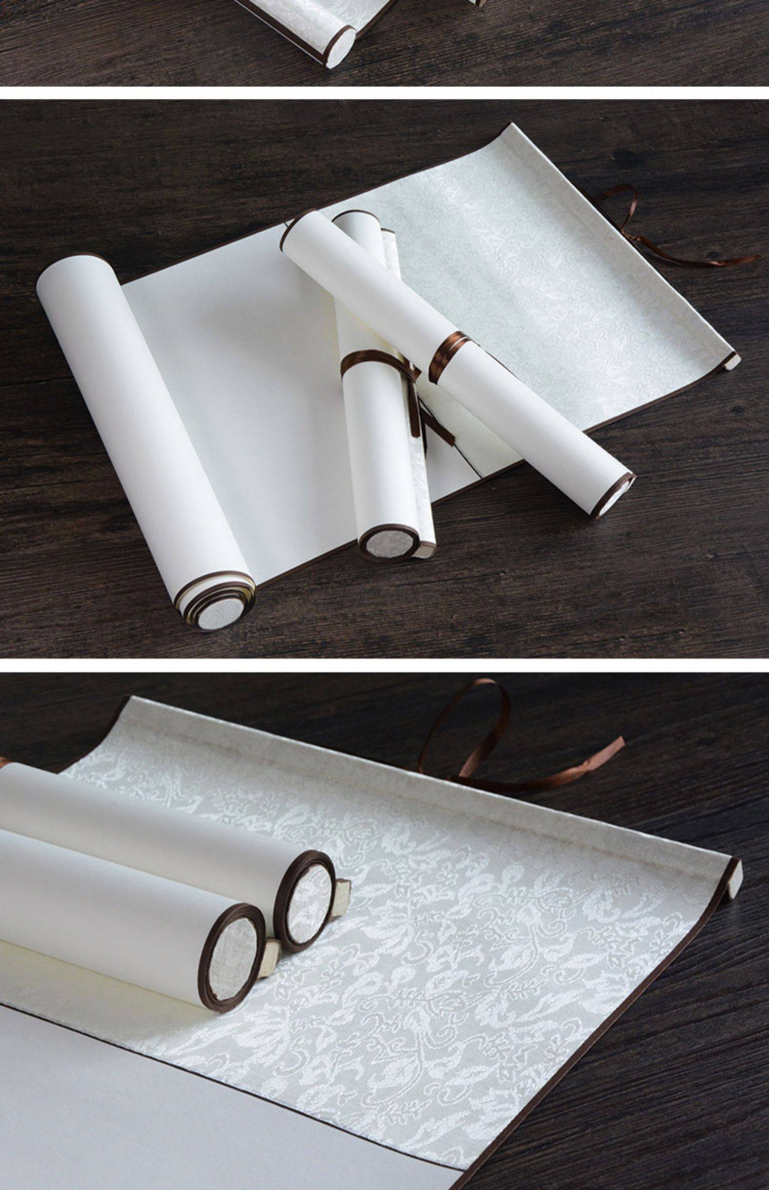 宁轩阁精装裱生宣纸空白画轴半生半熟卷轴空白纸书法作品纸国画专用