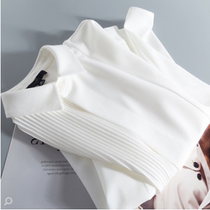 Brand Fold Discount Store Mall Special Cabinet Withdrawal Cabinet Womens Clothing Tailstock Clearing House Autumn Spring 100 Pleats Snowspun White Long Sleeve Shirt Woman