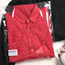 Brand Fold Discount Store Mall Withdrawal Of Womens Foreign Trade Cut Javi Style Retro LAZY WIND PRINTED RED SHIRT WOMAN AUTUMN