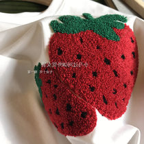 Brand Fold Discount Store Mall Withdrawal Womens Foreign Trade Original Single Outlet Rework Solid Strawberry Embroidered Short Sleeve T-Shirt Woman
