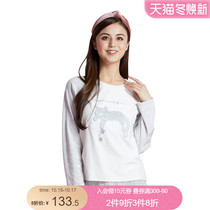 6IXTY8IGHT 68 official autumn cute long sleeve round neck casual home clothes home coat womens HW07714