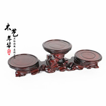 Solid wood root carving base strange stone decoration vase bonsai base purple sand teapot base pot pad high and low platform base