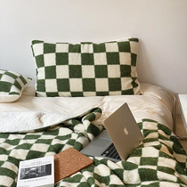 Chessboard Lattice Teddy Fluff Blanket Autumn Winter Bedroom Warm Sheep Suede Blanket Subs Office Nap Coral Suede Blanket