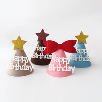 Pet Head Accessories Pooch Hat Kitty Ornament Birthday Cake Party Gold Gross Crown Small Pointed Hat Adorable Headgear