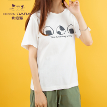 HIKOSEN Carla cat summer short sleeve womens body shirt top JT20-056M 7 7 live models