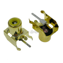 AV lotus socket RCA mother seat gold plated single hole with cocore welding type audio seat sub video connector yellow