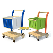 Multifunctional toy shopping cart childrens supermarket playing home experience toy educational role playing wooden cart