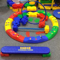 Kindergarten footsteps Touch Balance Plate Children alone Wood Bridge Balanced Wood Indoor Outdoor Toy Sensation Training Equipment