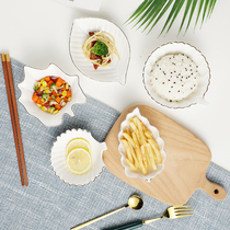 Phnom Penh ceramic small plate Kitchen seasoning dish bone dish vinegar dish soy sauce dish Nordic creative snack dish pickle dish