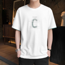 Tide Cards Summer Men Short Sleeve T-shirt Day System Loose big code fake Two currents Ins thin Ice Ice Half Sleeve Blouse