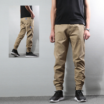 Tide brand summer Yu Wenle multi-pocket tooling foot pants small foot closure casual trousers loose large size Korean version of the male