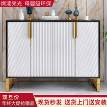 Nordic light luxury shoe cabinet home entrance hall cabinet paint modern simple large capacity living room lockers