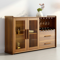 Solid wood sideboard modern minimalist wine cabinet cupboard home kitchen locker Chinese living room wall tea cabinet