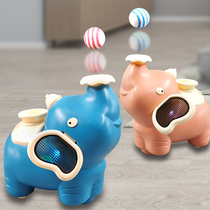 Childrens electric elephant blowing suspended ball baby baby 1-2-3 years old boys and girls net red educational toy spray