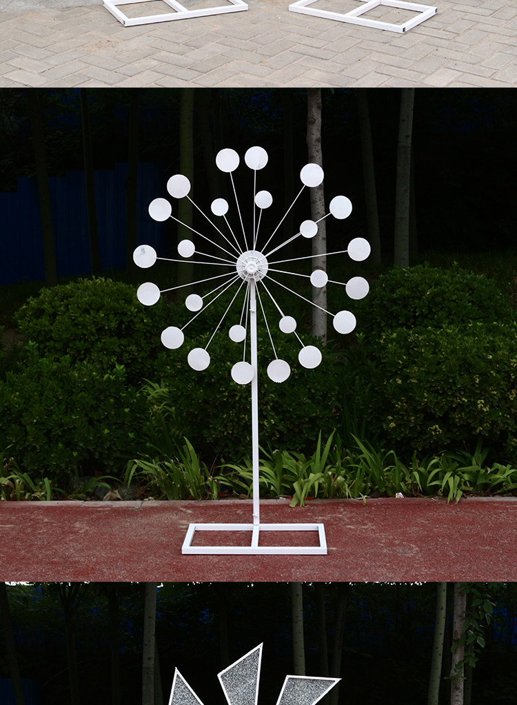 新款婚庆道具电动旋转风车路引可升降摆件转动摩天轮风车背景舞台