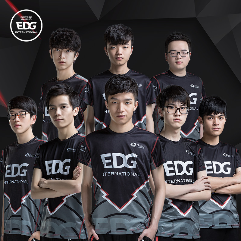 edg官方正版edg队服男款夏季短袖t恤游戏 lol英雄联盟s7赛季战衣_7折