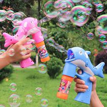 Shake-up with the same toy Children electric blow bubble machine girl fully automatic tennis red children automatically blow a bubble gun