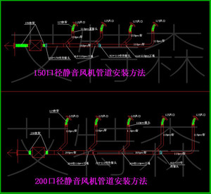 家用商用新风系统静音净化型管道送风机排风抽风机pm2.5