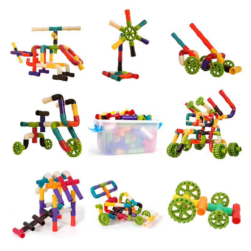 儿童益智拼装玩具水管道积木42片装