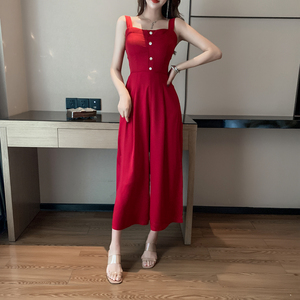 Suspender Korean slim casual dress