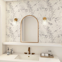 Nordic bathroom black and white swallow butterfly tiles wabi-sabi style bathroom cream tiles toilet wall tiles floor tiles