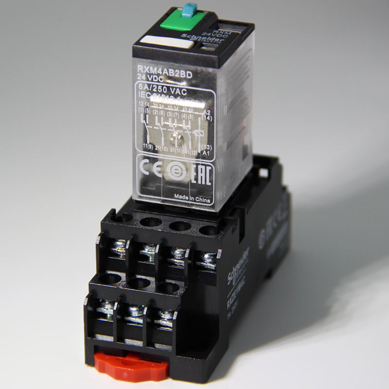 schneider relay rxm4ab2bd small intermediate relay dc24v dc 14 feet with lights