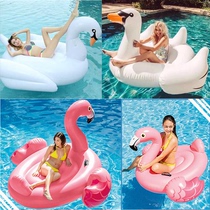 Thickened adult water Inflatable Flamingo float row Rose gold Pink Swan Outdoor Mount Swimming Ring Ball Air Pump