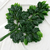 Monolithic simulation of Banyan Tree Branch Banyan tree leaf plastic fake leaf green plant outdoor tree decoration fake leaf