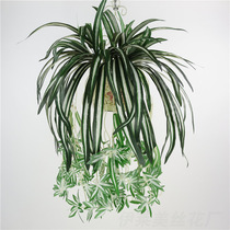 Simulation plant wall hanging white line chlorophyte plant wall decoration hanging basket rattan simulation flower fake flower fake grass green plant