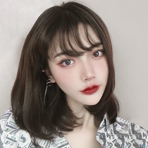 Wig female short hair long curly hair round face Net red clavicular hair natural micro roll pear flower head shoulder wig full head