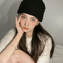 Wig female hair wool Net red hat with wig one female autumn and winter long straight hair fashion natural full head