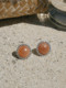 Closense {maruko} 디자이너의 Sunstone Earrings Silver 구멍이없는 단순한 여름 복장 Closense {maruko} 디자이너의 Sunstone Earrings Silver 구멍이없는 단순한 여름 복장