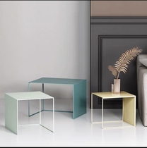 Nordic iron art modern small coffee table net red designer simple color sofa side table fashion combination small coffee table