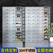 304 Stainless Steel Employee Canteen Dinner Plate Cabinet cabinet Tableware Lunch Box Lunch Box Bowl storage Multi-door water glass