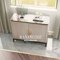 American solid wood sideboard post-modern living room porch cabinet designer light luxury gray decorative cabinet shoe cabinet
