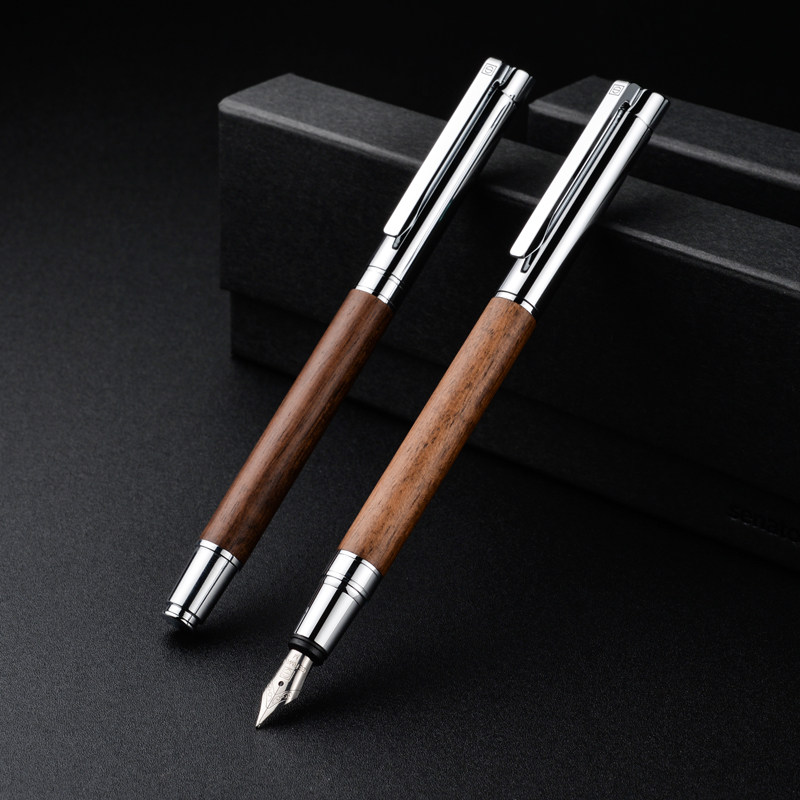 德国senator胜奈德tizio胡桃木钢笔笔杆金属钢笔学生商务钢笔定制