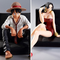 One piece photojournalist x stylist hand-made model Luffy Emperor sitting sofa Jingpin OnePiece ornaments