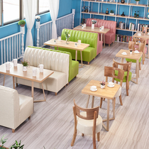 Milk tea shop table and chair combination simple leisure bar card seat sofa Coffee Shop Restaurant home Net red dessert shop customization