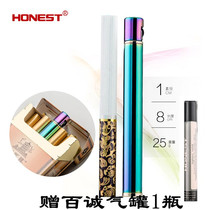 100 Honest Smoke Type Lighter Inflatable Grinding Wheel Creative Retro Match Mini men and women No windproof metal slim